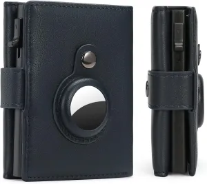 FALAN MULE Wallet for Men Genuine Leather AirTag Wallet RFID Blocking Credit Card Holder Minimalist Wallet with Gift Box