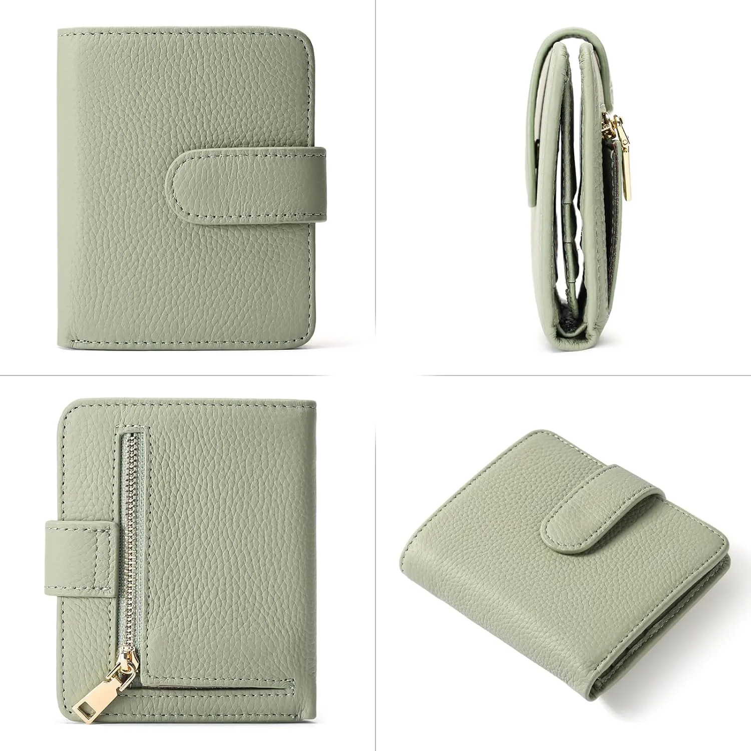 FALAN MULE Wallet Women RFID Blocking Slim Genuine Leather Small Womens Wallet with Zipper Coin Pocket