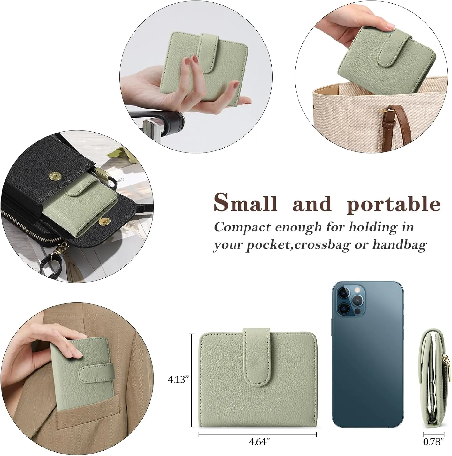 FALAN MULE Wallet Women RFID Blocking Slim Genuine Leather Small Womens Wallet with Zipper Coin Pocket