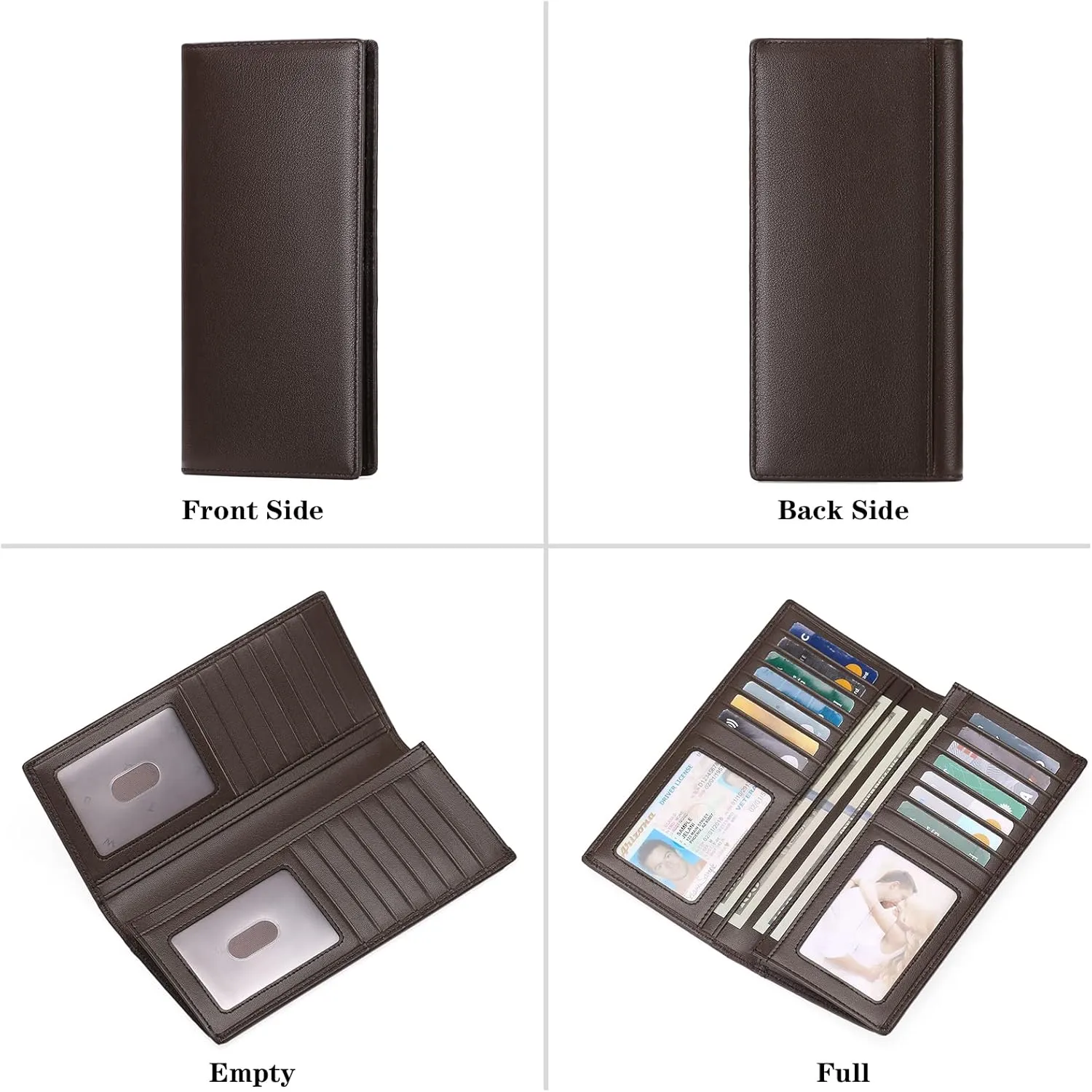 FALAN MULE Wallets for Men Genuine Leather RFID Blocking Slim Mens Wallet Bifold Credit Card Holder for Men