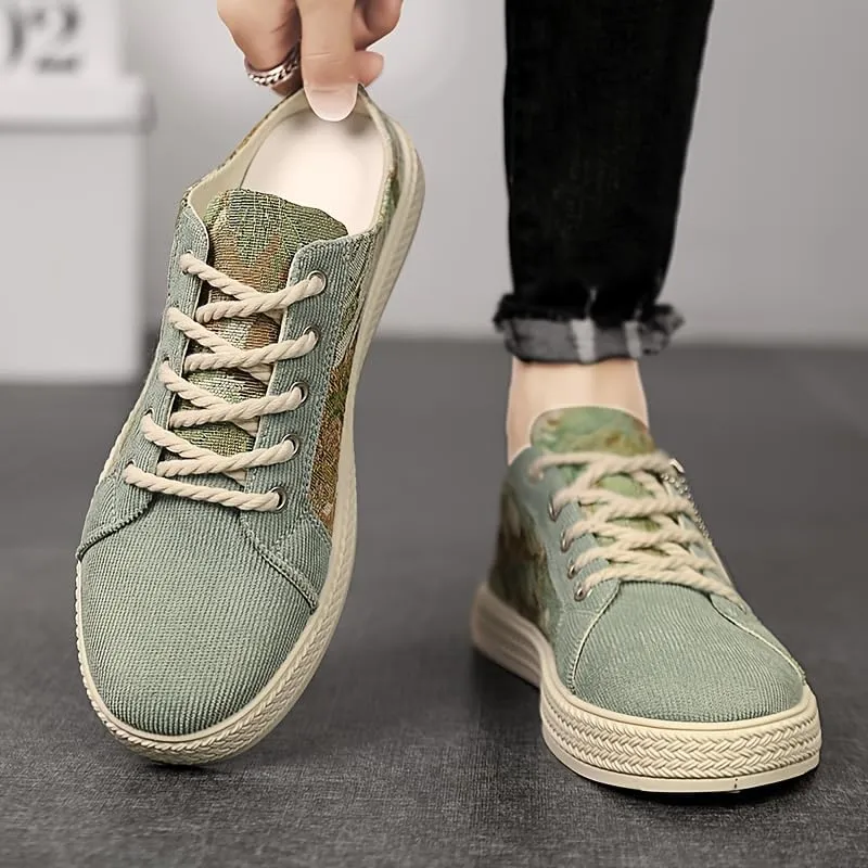 Fashionable Mens Slip On Shoes for Spring Summer, Casual Indoor & Outdoor Walking Mules Sneakers, Non-Slip Comfortable Loafers for Work/Hiker/Trekking