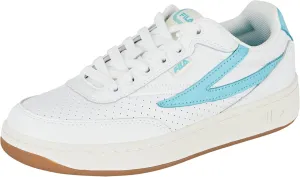 FILA Flat Sneaker for Women, White-Blue Radiance, 7.5 US