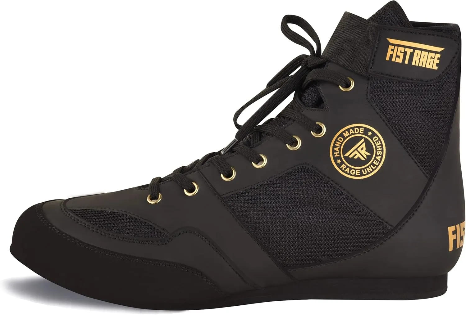 FISTRAGE Boxing Shoes Leather Kick Fighting Training Mesh Unisex Pro Men's and Youth Genuine Light Weight Boot | Shoe for Adults
