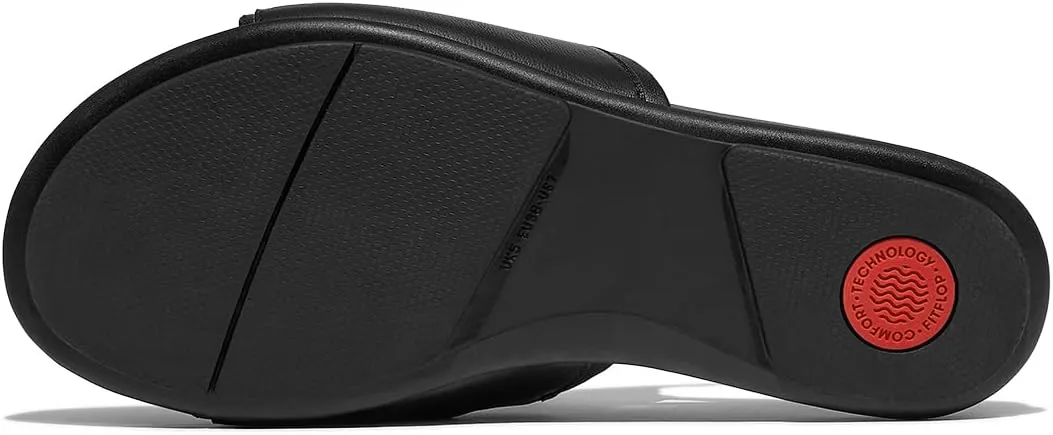 FitFlop Women's Gracie Soft-Twist Leather Slides Wedge Sandal