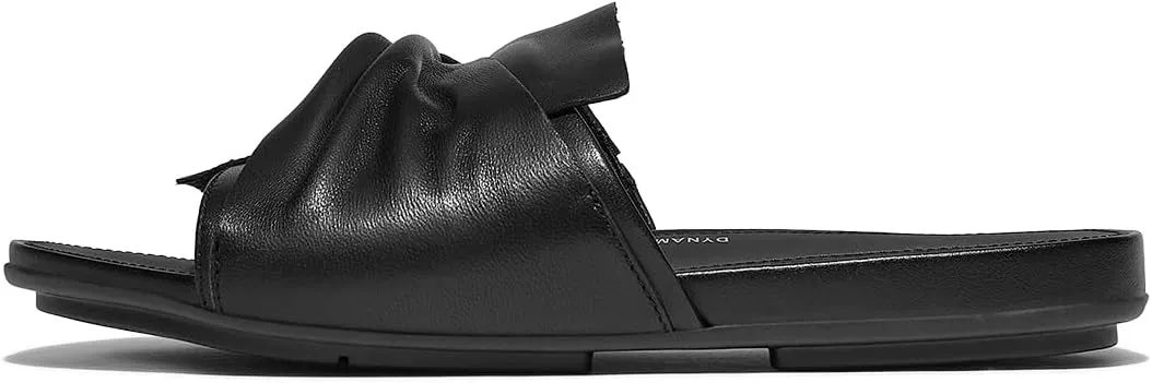 FitFlop Women's Gracie Soft-Twist Leather Slides Wedge Sandal