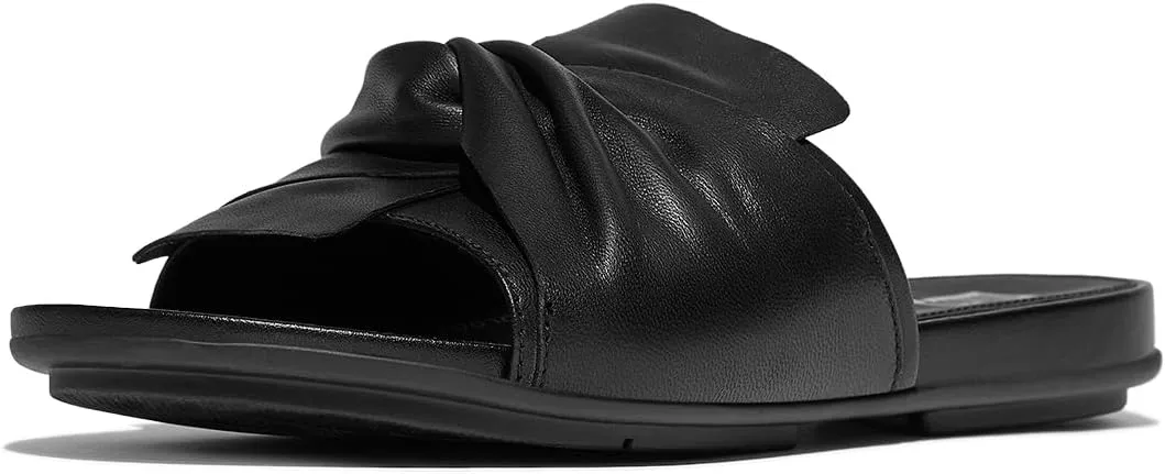 FitFlop Women's Gracie Soft-Twist Leather Slides Wedge Sandal