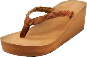 Flojos Women's Flip Flop Wedge Sandal