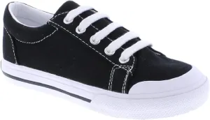 FOOTMATES Taylor Lace-Up Canvas Flats Boys and Girls Shoes - Tennis Sneakers with Wide Toe Box, Custom-Fit Insoles, Vulcanized Outsoles - for Toddlers and Little Kids, Ages 1-8