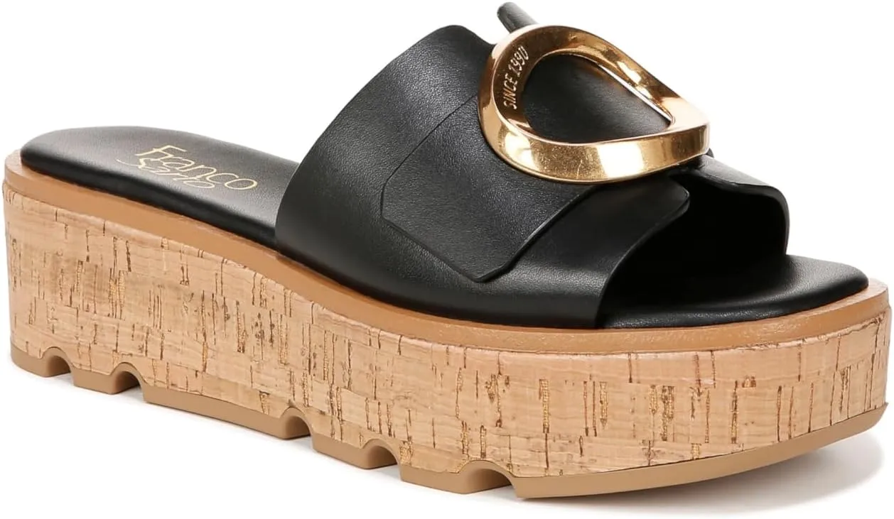 Franco Sarto Women's Hoda Cork Platform Slide Sandals