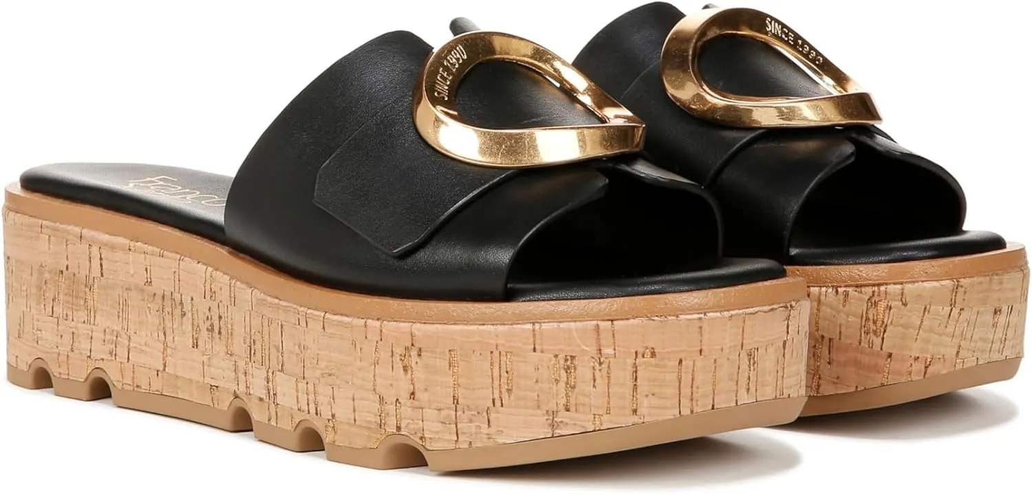 Franco Sarto Women's Hoda Cork Platform Slide Sandals