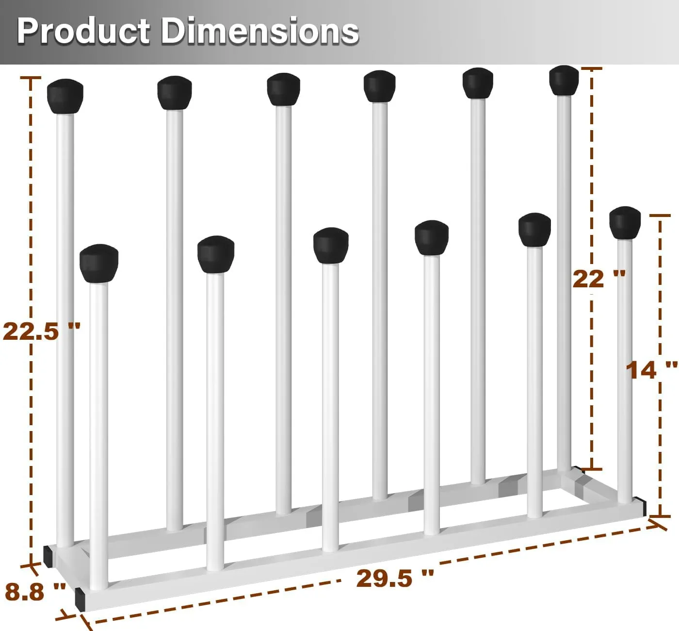 Free Standing Shoe Racks, Tall Black Metal Boot Rack Organizer for 6 Pairs, Knee-High Boot Storage Shelf for Closet, Bedroom, Entryway, Hallway, White
