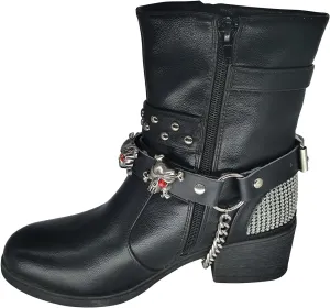 GARGOYLE BELLS Adjustable Fashion Boot Chains, Biker Boots Decoration Chains, Comes in a set of 2