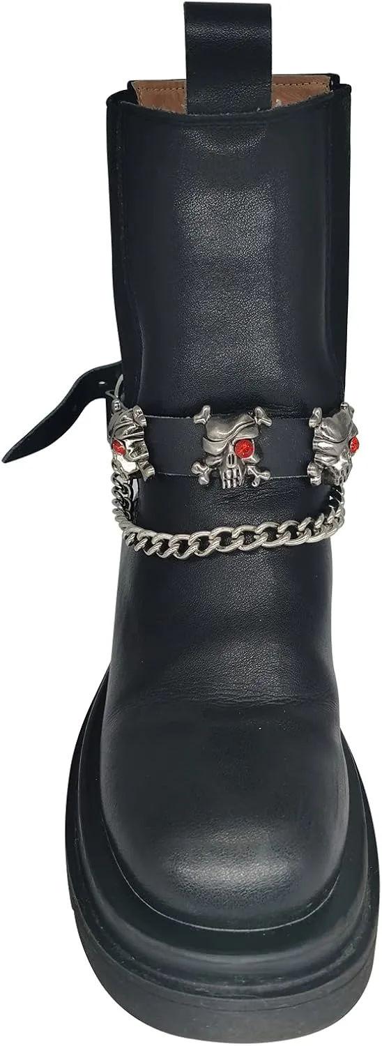 GARGOYLE BELLS Adjustable Fashion Boot Chains, Biker Boots Decoration Chains, Comes in a set of 2