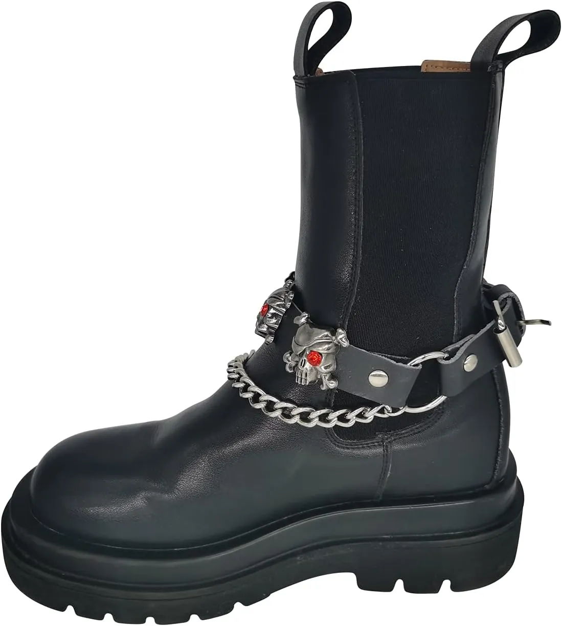 GARGOYLE BELLS Adjustable Fashion Boot Chains, Biker Boots Decoration Chains, Comes in a set of 2
