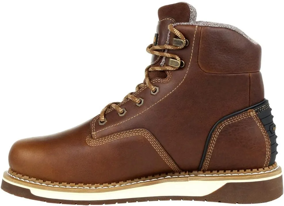 Georgia Boot Men's Brown Amp Lt Wedge Waterproof BRN 6" Work