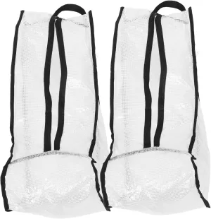GLEAVI 2Pcs Clear Boots Organizers with Zipper Storage Pouches for Riding Knee High Boots Convenient Handle for Travel Home Use Multi Purpose Dustproof Boot Bags