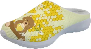 GLENLCWE Blue Dolphin Butterfly Mens Garden Clogs,Womens Slip on Clogs Soft Mesh Mules Walking Sandals Nurse Shoes Lightweight