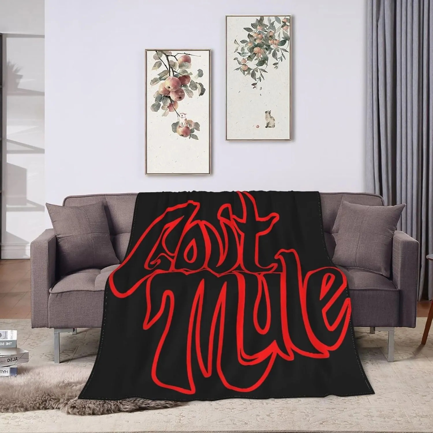 Gov't Rock Mule Band Blanket Throw Air Conditioning Blankets Lightweight Soft for Couch Bed 40"x30"