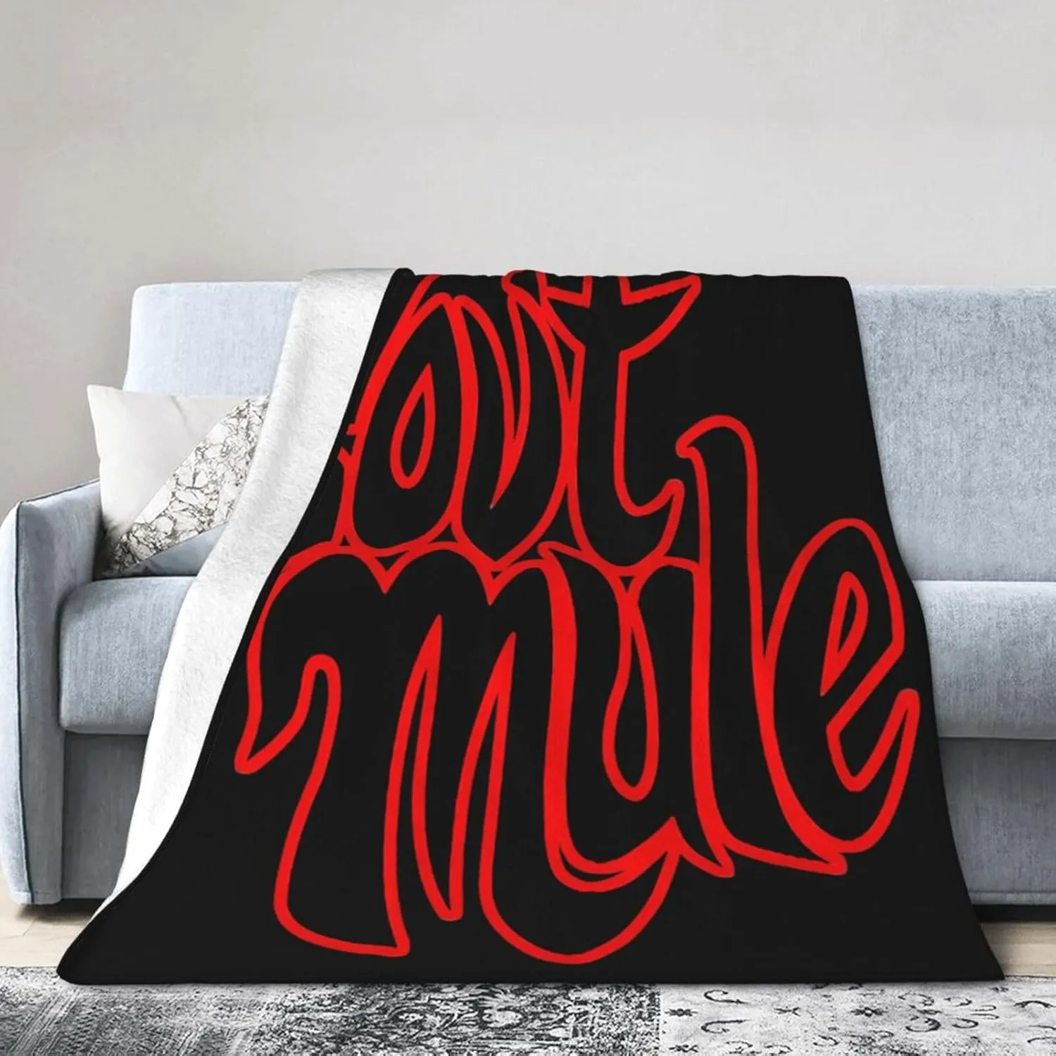 Gov't Rock Mule Band Blanket Throw Air Conditioning Blankets Lightweight Soft for Couch Bed 40"x30"