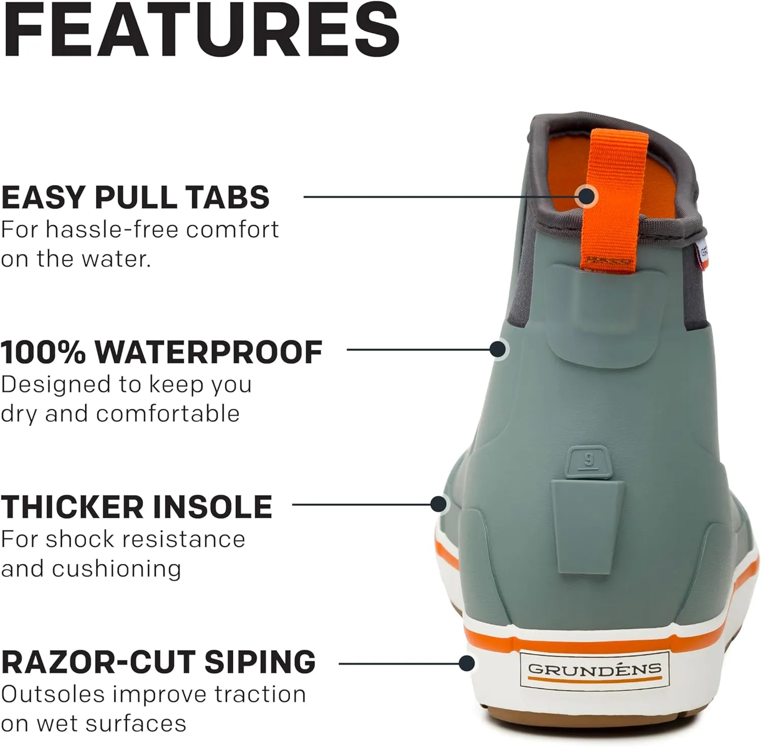 Grundens Men’s DECK-BOSS Ankle Boot | Durable, Waterproof