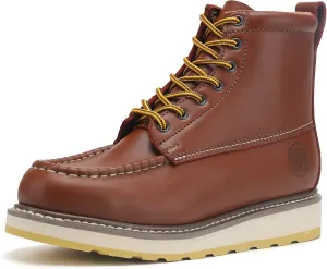 HANDPOINT Men's 6" Stylish Classic SureTrack Steel Toe Leather Slip Resistant Durable Breathable Work Boots H84992 H82994