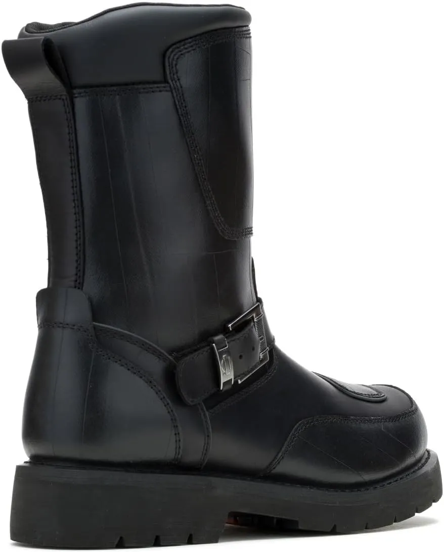 Harley-Davidson Men's Shift Ride 9" WP Black Leather Motorcycle Boots, D96313