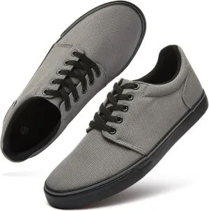 hash bubbie Mens Canvas Shoes Classic Men's Canvas Sneakers Low Top Tennis Shoes Lace up Comfortable Skate Casual Shoes