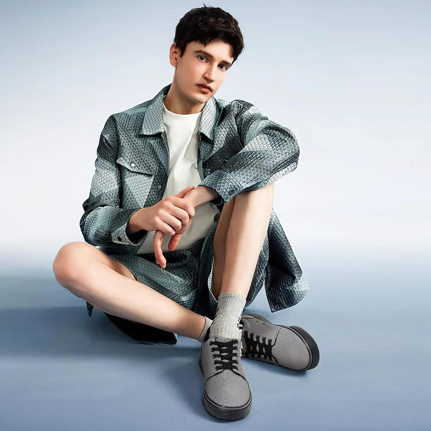 hash bubbie Mens Canvas Shoes Classic Men's Canvas Sneakers Low Top Tennis Shoes Lace up Comfortable Skate Casual Shoes