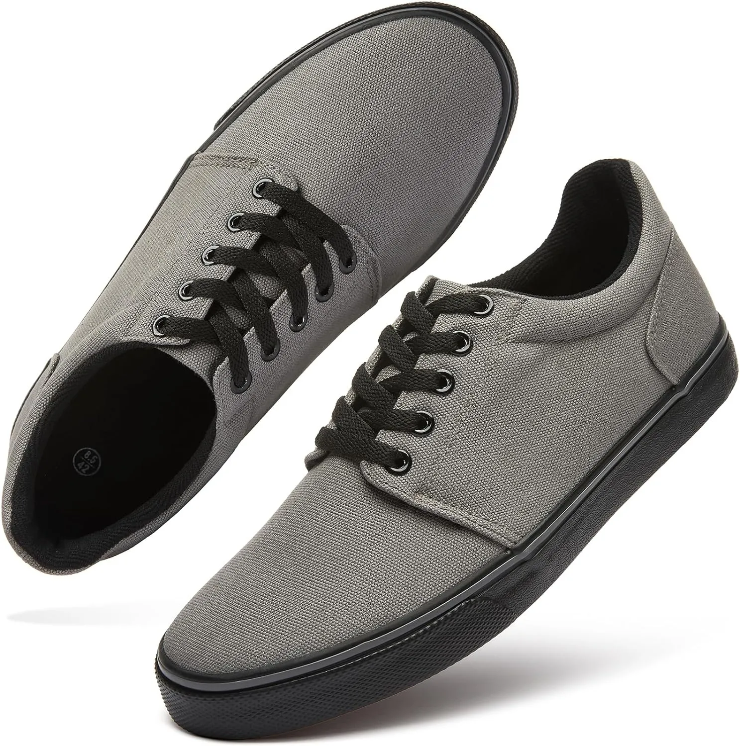 hash bubbie Mens Canvas Shoes Classic Men's Canvas Sneakers Low Top Tennis Shoes Lace up Comfortable Skate Casual Shoes