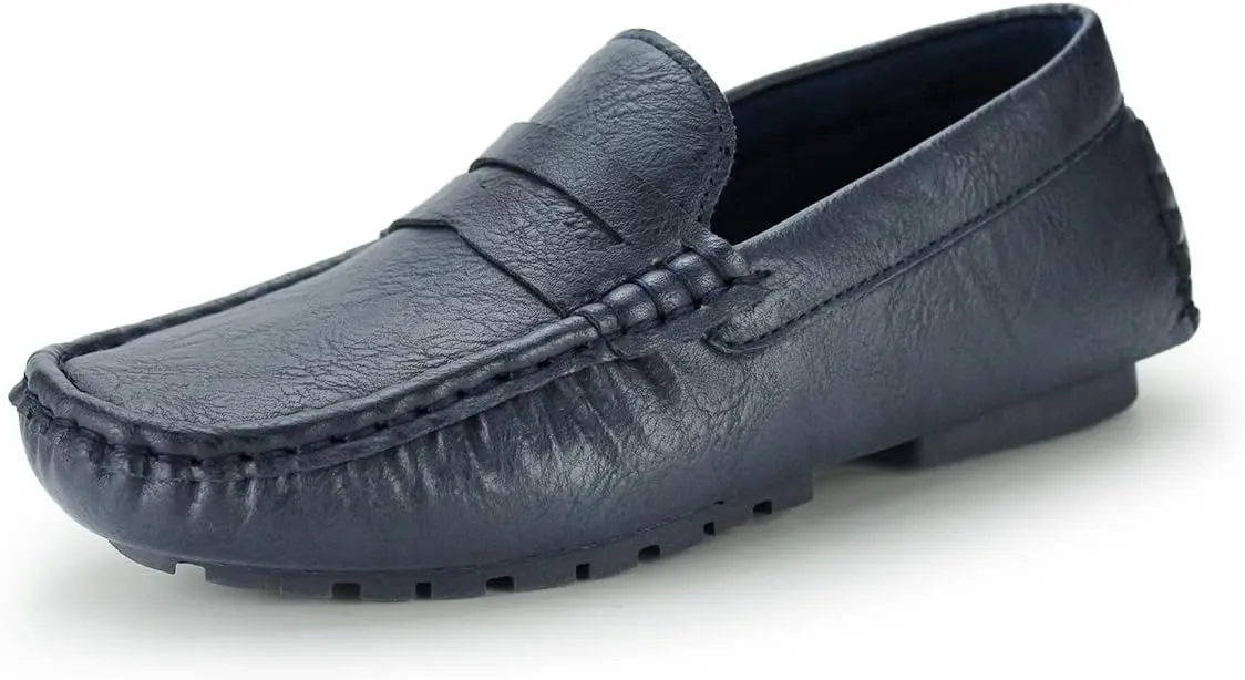 Hawkwell Kids Casual Penny Loafer Slip On Dress Moccasin Driver Shoes(Toddler/Little Kid/Big Kid)