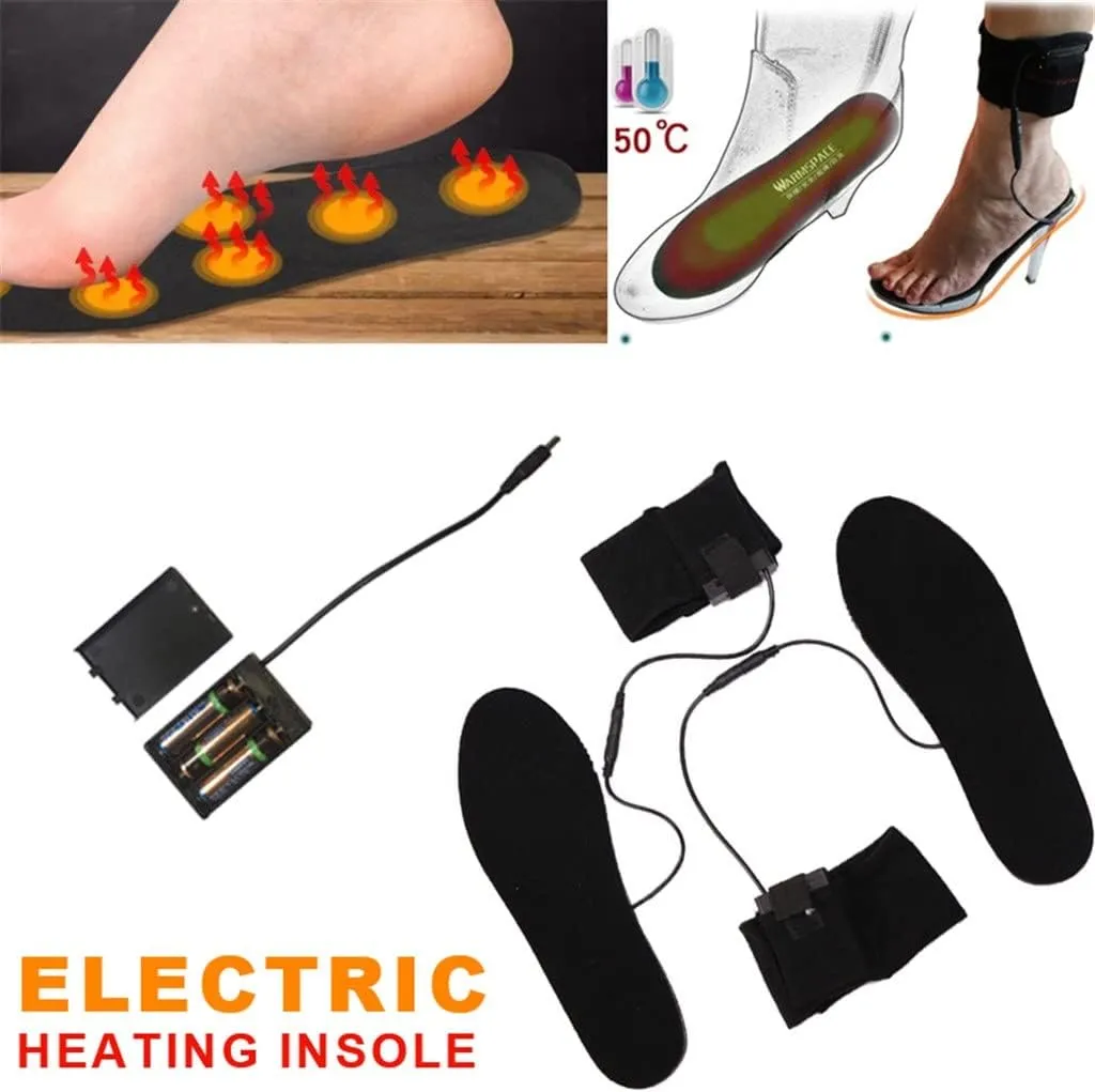 Heated Shoe Insoles Feet Warm Sock Pad Camping Climbing Hiking Washable Thermal Insole Winter Skiing Accessories(35 to 40)