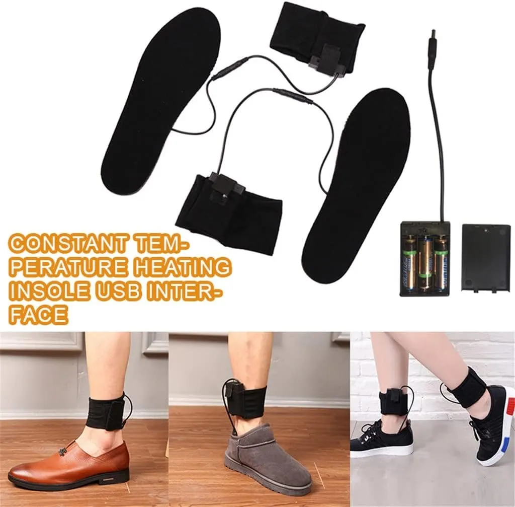 Heated Shoe Insoles Feet Warm Sock Pad Camping Climbing Hiking Washable Thermal Insole Winter Skiing Accessories(35 to 40)
