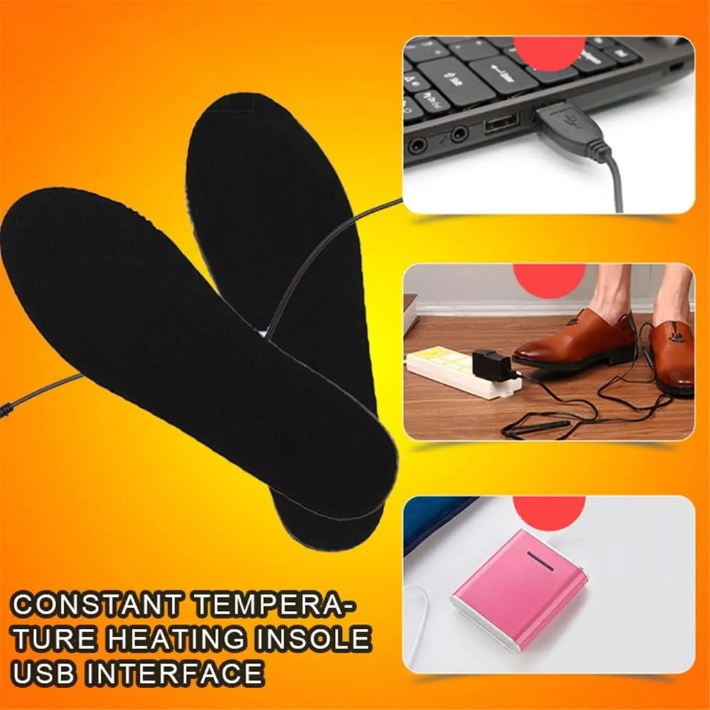 Heated Shoe Insoles Feet Warm Sock Pad Camping Climbing Hiking Washable Thermal Insole Winter Skiing Accessories(35 to 40)