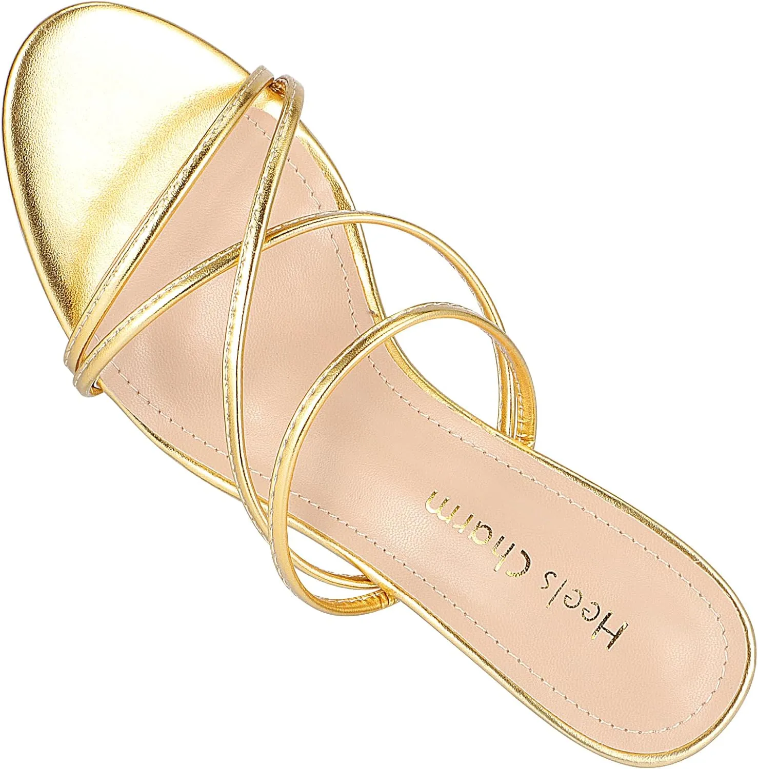Heels Charm Women's Stiletto Heeled Sandals 3.27 Inches Open Toe Slip On High Heel Sandal Dress Dancing Sandals Daily Work Usual Party Wedding Shoes