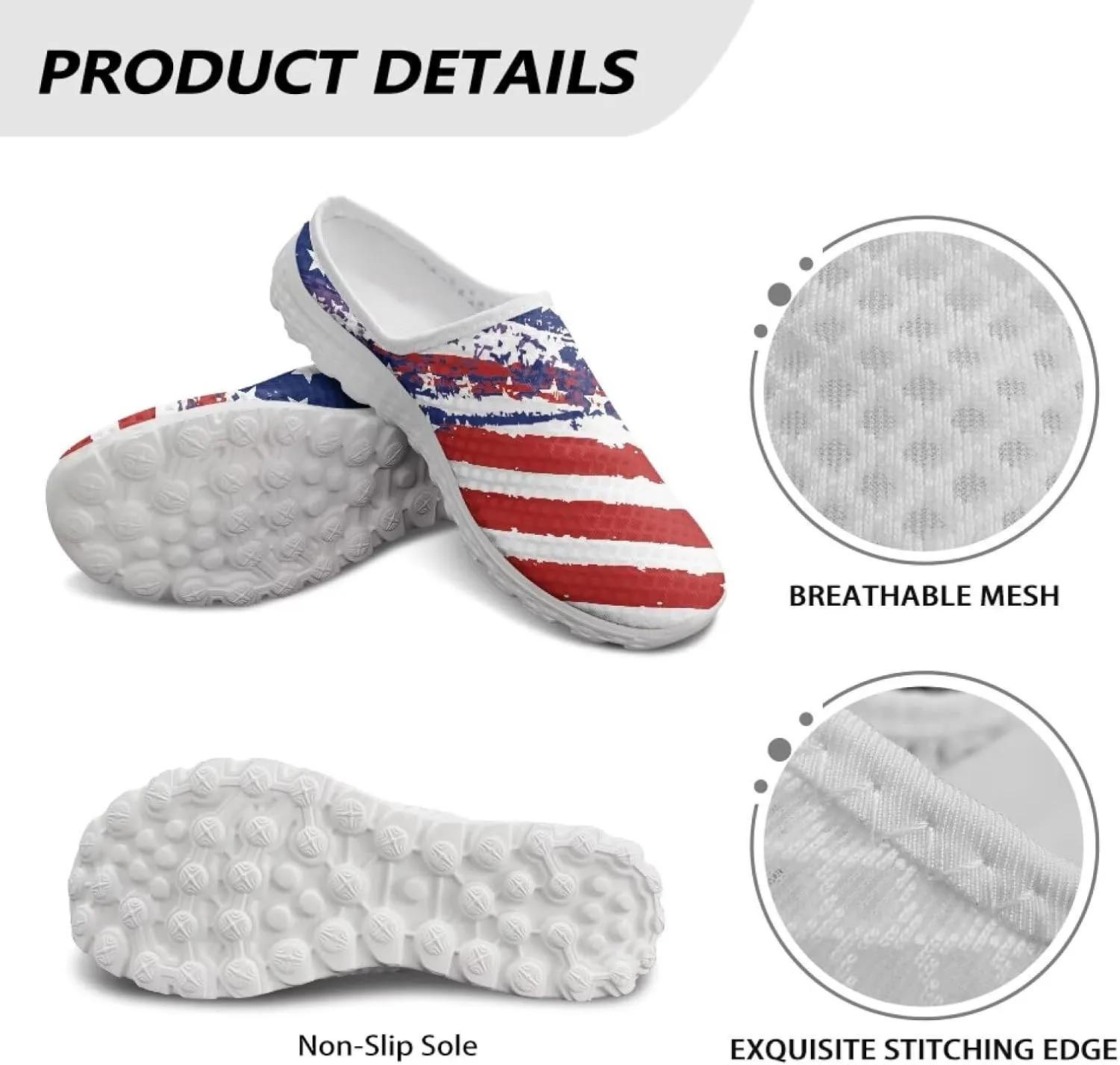 Howilath Women's Mule Shoes Casual Slip on Half Shoes with Arch Support Breathable Walking Mules Sneakers Sandals US Size 6-13.5