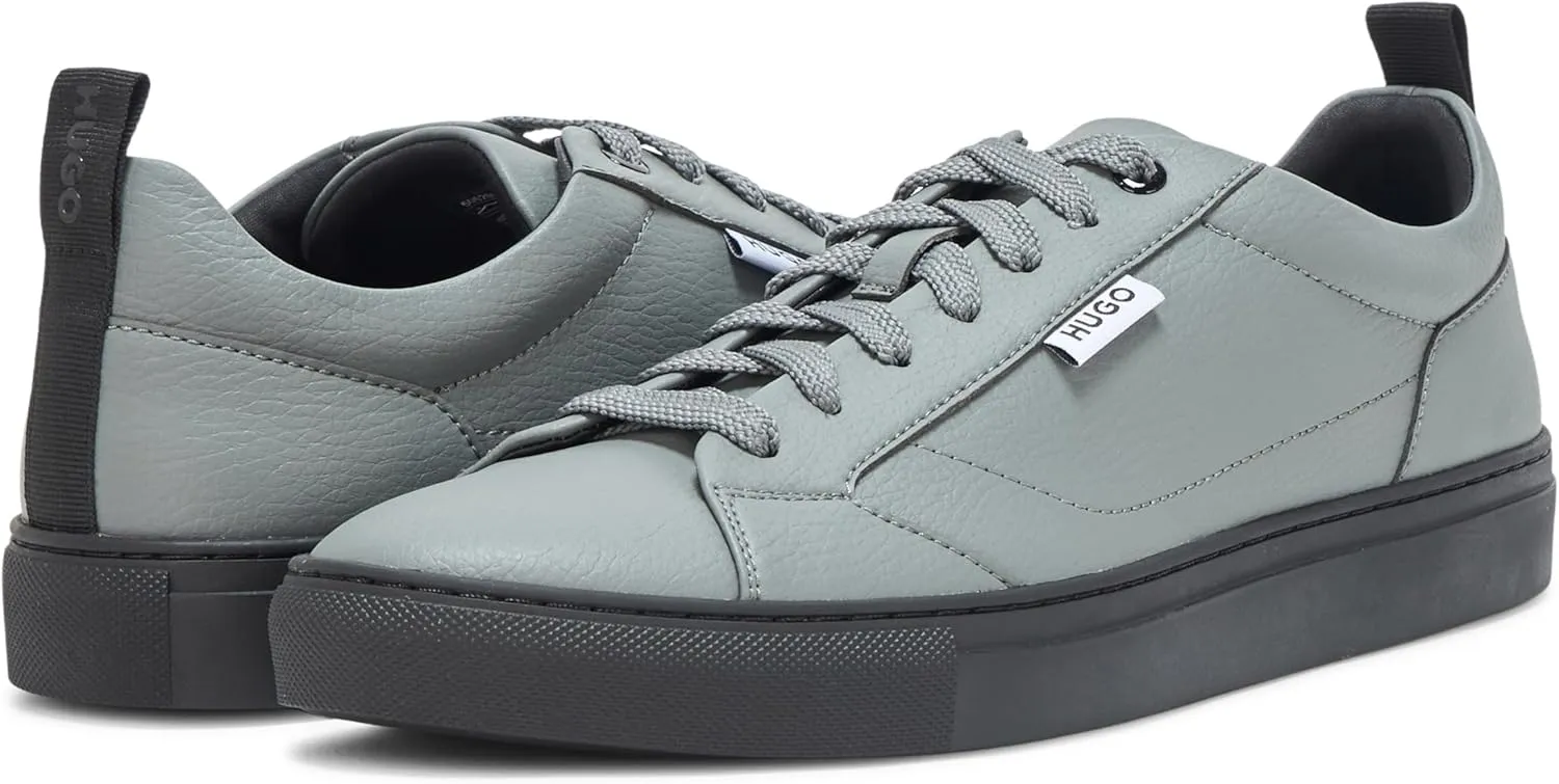 HUGO Men's Morrie Low Cupsole Grainy Sneaker