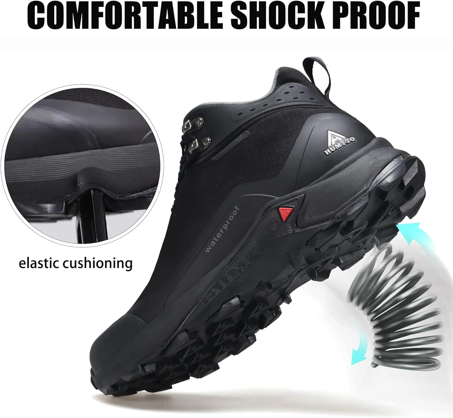 HUMTTO Men's All-Terrain Waterproof Hiking Boots Lightweight Breathable Outdoor Ankle Boots Trekking Hiking Shoes