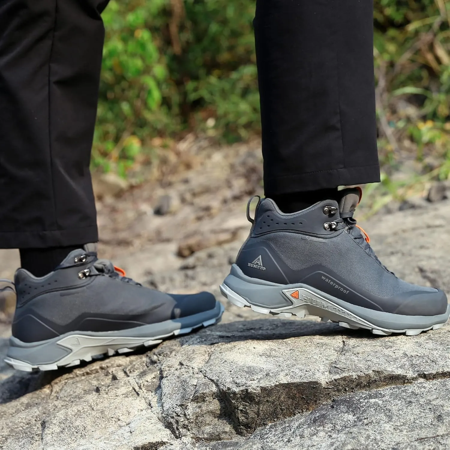 HUMTTO Men's All-Terrain Waterproof Hiking Boots Lightweight Breathable Outdoor Ankle Boots Trekking Hiking Shoes