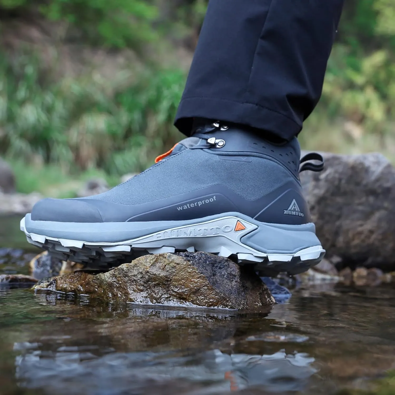 HUMTTO Men's All-Terrain Waterproof Hiking Boots Lightweight Breathable Outdoor Ankle Boots Trekking Hiking Shoes