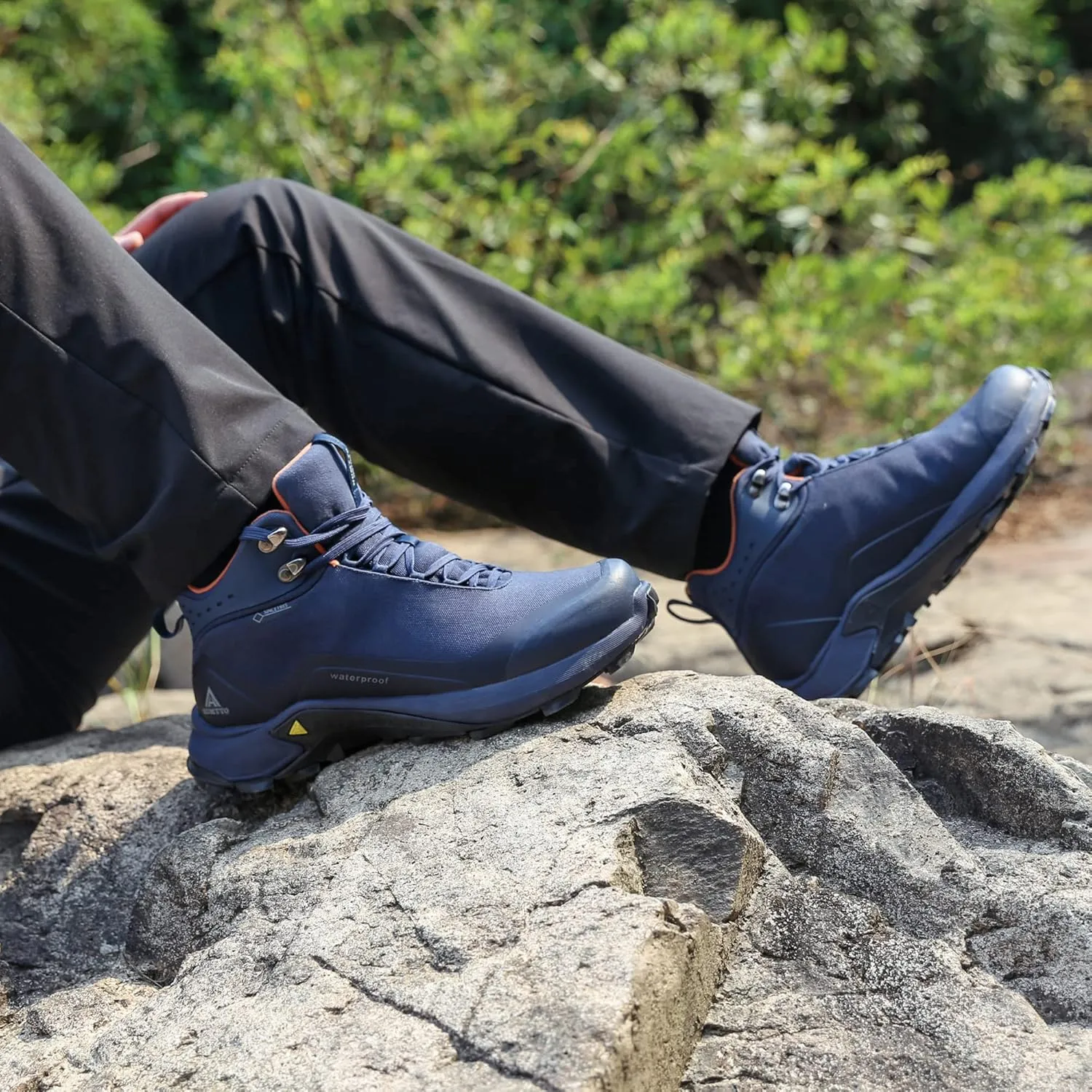 HUMTTO Men's All-Terrain Waterproof Hiking Boots Lightweight Breathable Outdoor Ankle Boots Trekking Hiking Shoes