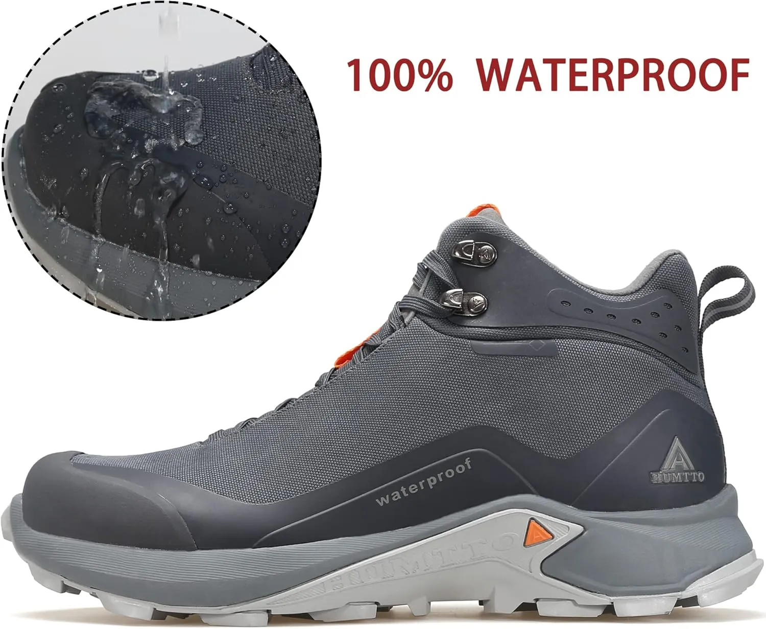 HUMTTO Men's All-Terrain Waterproof Hiking Boots Lightweight Breathable Outdoor Ankle Boots Trekking Hiking Shoes