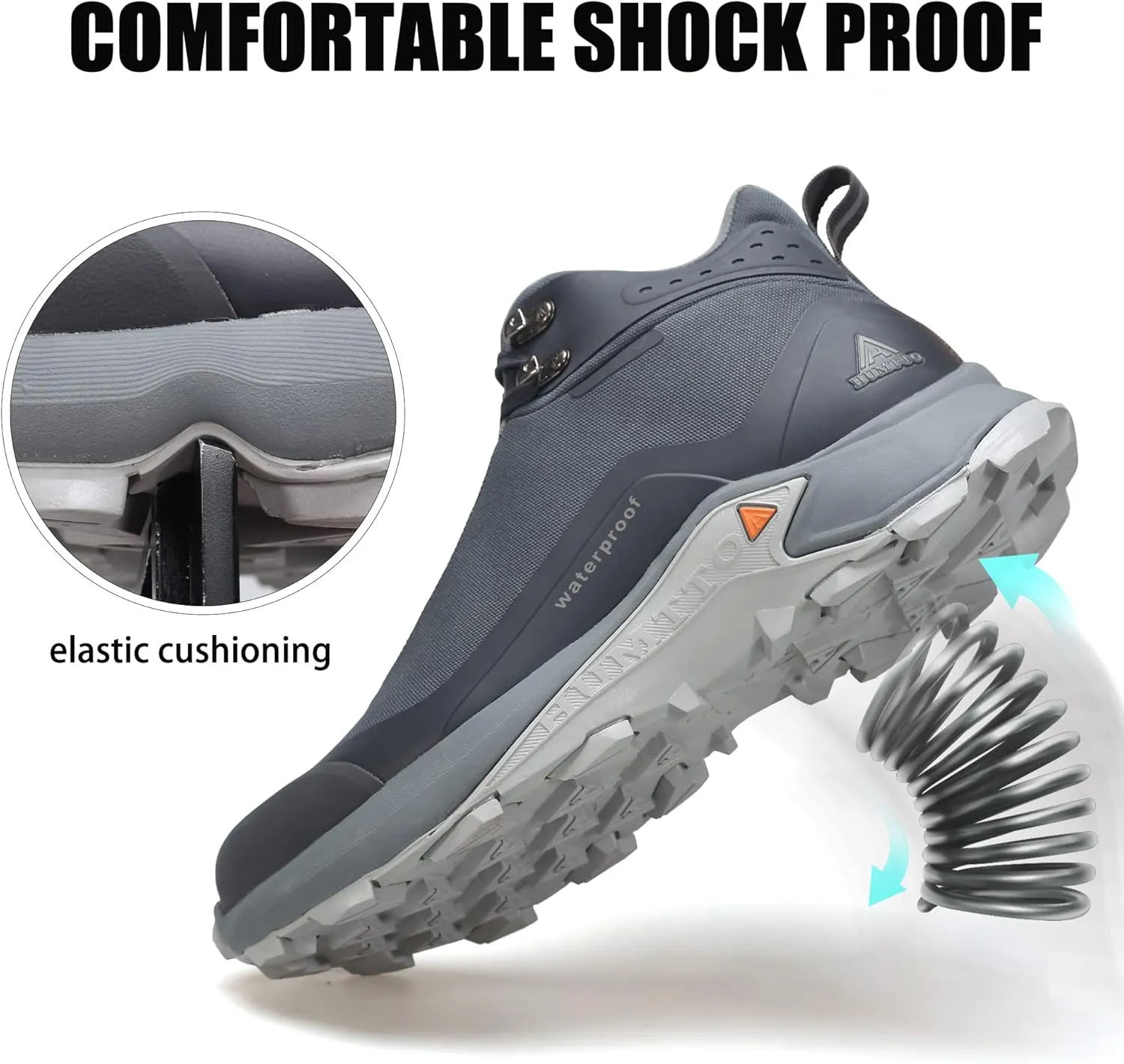HUMTTO Men's All-Terrain Waterproof Hiking Boots Lightweight Breathable Outdoor Ankle Boots Trekking Hiking Shoes