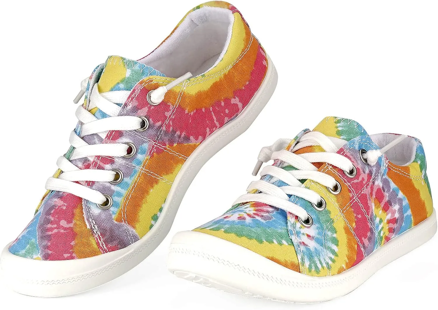 Hxlber Women's Low Top Sneaker - Round Toe Comfort Casual Canvas Shoes Fashion Sneakers for Walking for Women