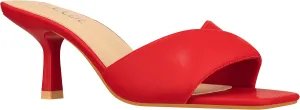 ILLUDE Women’s Low Heel Mules Open Square Toe Slip On Comfortable Cushion Heeled Sandals