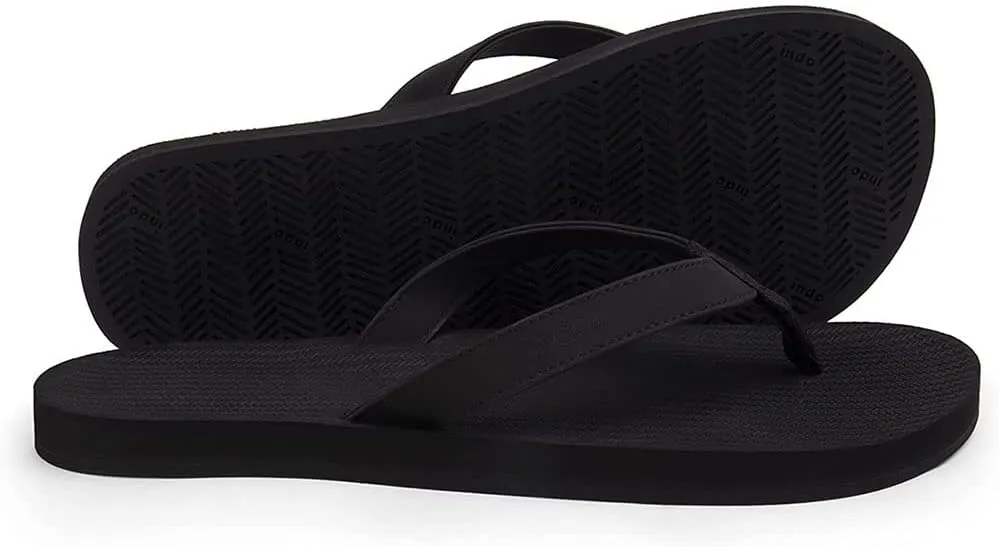 Indosole Men's ESSNTLS Vegan All-Terrain Flip Flops, [Reused Tire Sole, Natural Rubber Arch Support No-slip Footbed, Comfortable ENVRO Strap, Waterproof]