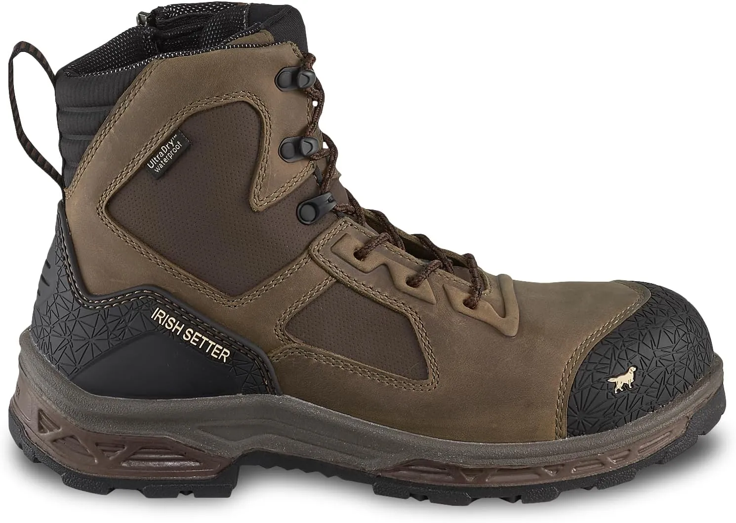 Irish Setter, Kasota, Men’s, 6", Side-Zip, Waterproof, Non-Metallic Safety Toe, Work Boot