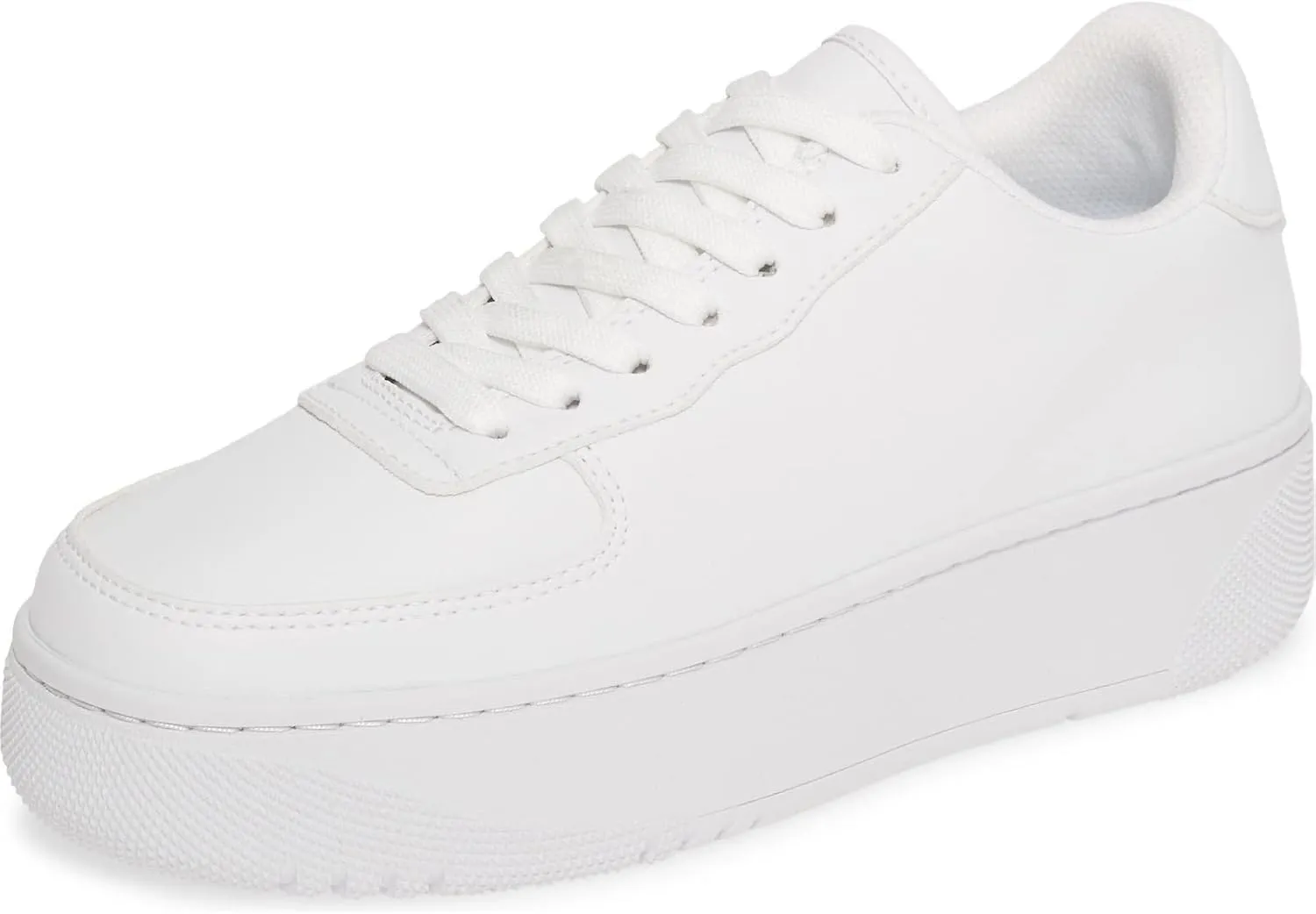 Jeffrey Campbell Court Fashion Sneakers White Lace Up Platfrom Tennis Shoes