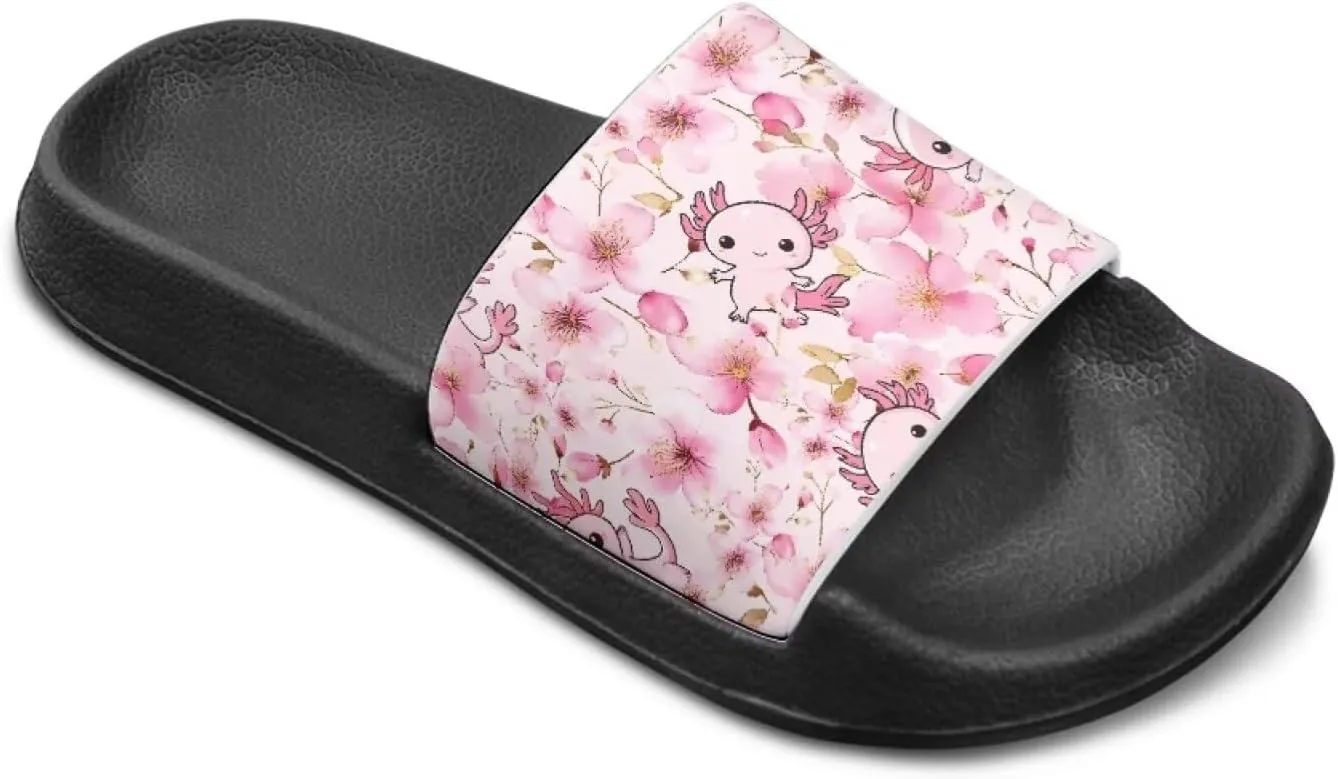Jeiento Kids Slides for Boy Girl Soft Comfort Children Home Shoes Non-Slip Novelty Open Toe Sandal Youth Shower Shoes