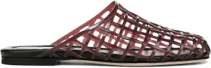 Jelly Mule Flat Sandals for Women Round Toe Mesh Hollow Jellies Mule Flats Summer Beach Jelly Sandals Shoes