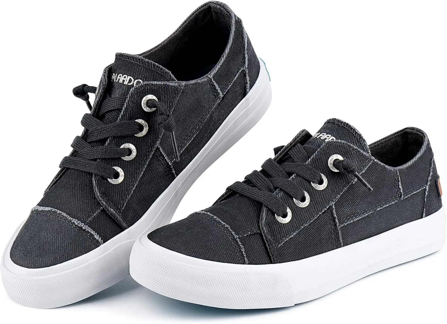 JENN ARDOR Slip On Canvas Shoes for Women Low Top Fashion Sneakers Comfortable Walking Flats